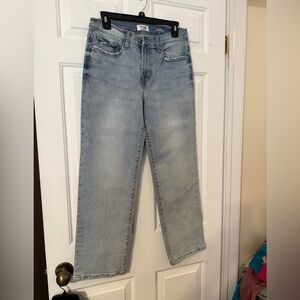 Kenzie Jeans The Ella High Rise Straight Jeans Vintageluxe Size 6/28 Light Wash